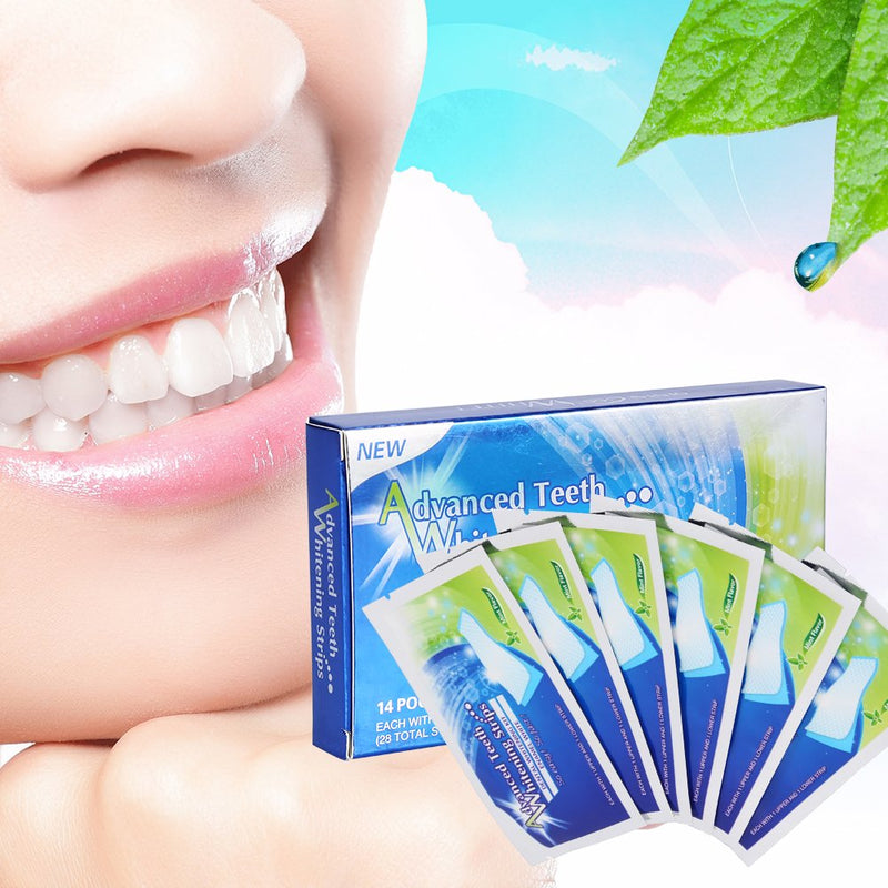 Pack Of 28 Teeth Whitening Strips, Whitening Strips, Teeth Whitening Strips With Advanced No-Slip Technology, Professional Teeth Whitening Gel Strip, Effective Dental Care Kit - NewNest Australia