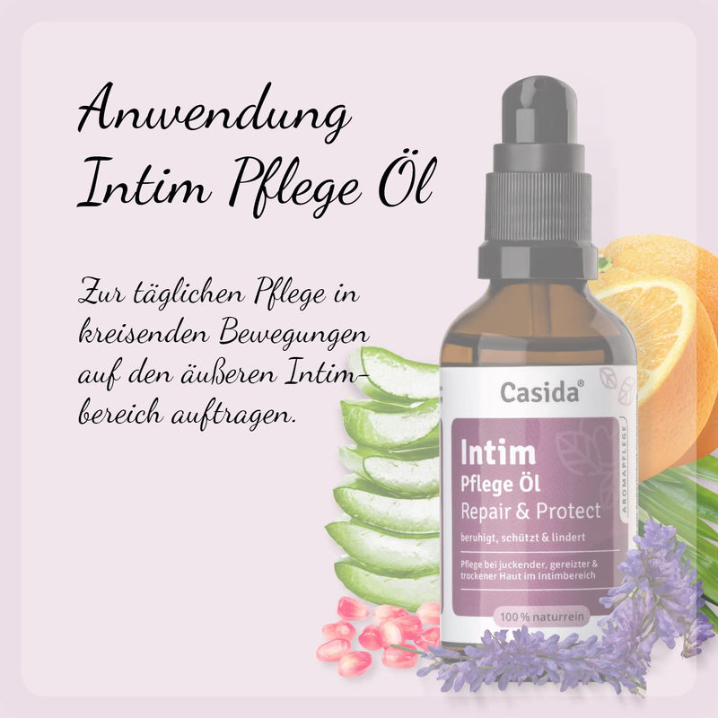 Casida Intimate Care Oil Repair & Protect ‚ Made From 100% Natural Oils ‚ Care For Vaginal Dryness, Incontinence, Vaginal Infection, Vaginal Fungus ‚ 50 Ml - NewNest Australia