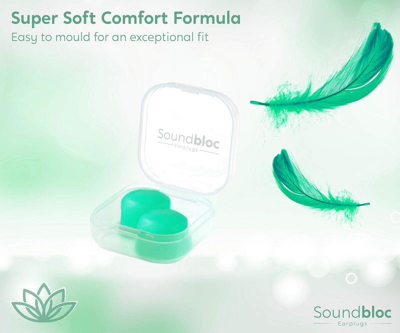 Aurora by Soundbloc™- 6 Pairs – Super Soft Silicone Ear Plugs for Sleeping, Meditation Aid - Custom Fit Ear Plug Noise Cancelling Reusable - The Earplug for Sleep, Meditate Size S/M - NewNest Australia
