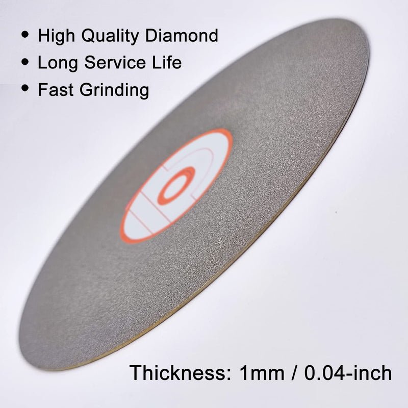 CAQUXIL Diamond Flat Lap Disc 8 Inch 180 Grit, 1/2 Inch Arbor, Diamond Flat Lap Wheel for Gemstone Glass Ceramics, Grinding Sanding Disc Lapping Polishing Disc Grit 180 - NewNest Australia