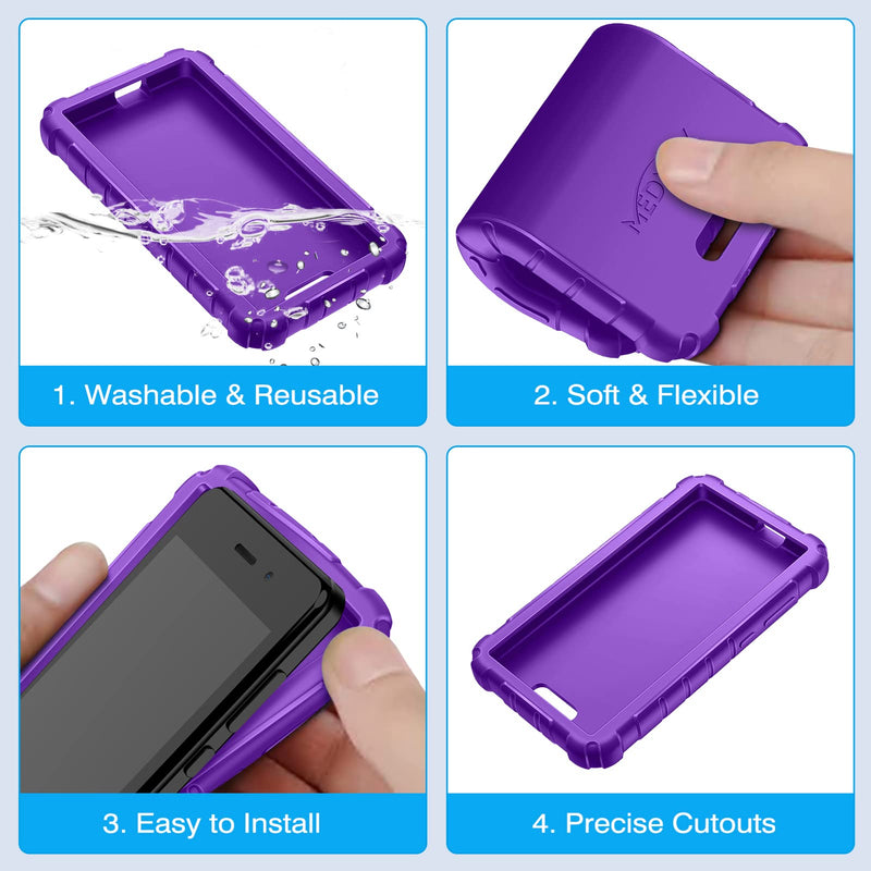 Medmax Silicone Case For Omnipod Dash Pdm (Personal Diabetes Manager), Lightweight Shockproof Anti Slip Protective Cover Soft Gel Skin With Raised Bezel For Omnipod Dash Device (Purple) - NewNest Australia