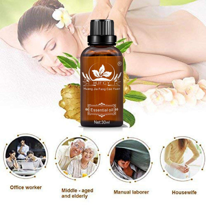 3 Pack Ginger Massage Oil,100% Pure Natural Lymphatic Drainage Ginger Oil,SPA Massage Oils,Promote Blood Circulation Relieve Muscle Soreness and Swell.-90Ml - NewNest Australia