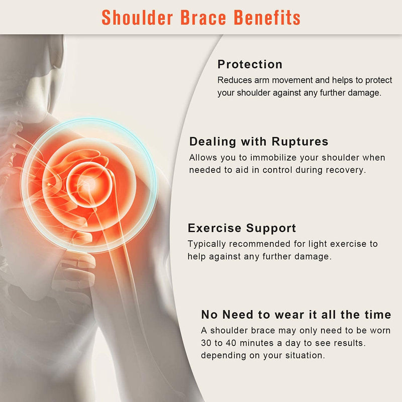Spinegear Improved Rotator cuff Shoulder Support for Men & Women UK design Injury recovery strap for Right/Left Arm Shoulder brace for Pain Frozen Shoulder Dislocated Joint & Soreness One size - NewNest Australia