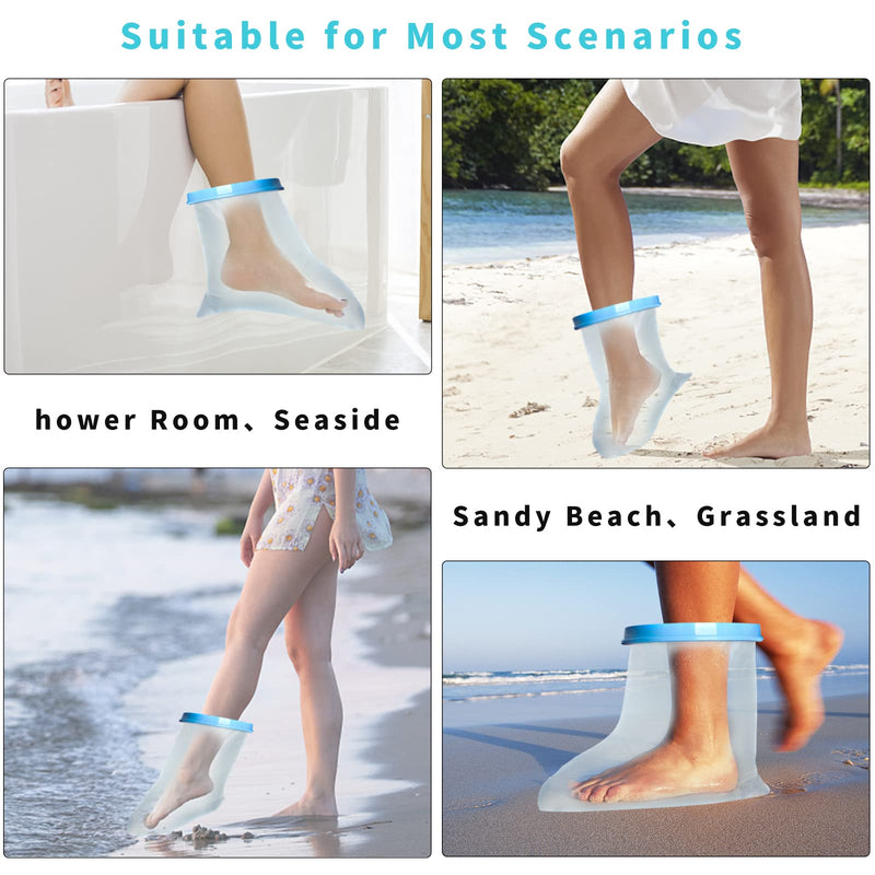SUPERNIGHT Waterproof Foot Cast Cover for Shower& Bath, Reusable Sealed Watertight Foot Protector, Wound Cast Bag Protector for Foot&Ankle, Cast Bag Bandage Protector, Cast Cover for Showing Foot Adult Foot/Ankle - NewNest Australia