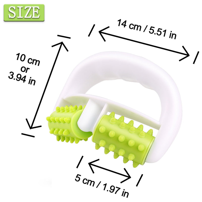 MURLIEN Cellulite Massager, Anti Cellulite Massage Roller for Muscle Soreness and Remove Cellulite, Body Roller Brush for Shoulder, Arms, Buttocks, Back, Abdomen, Legs and Calves – Green/White - NewNest Australia