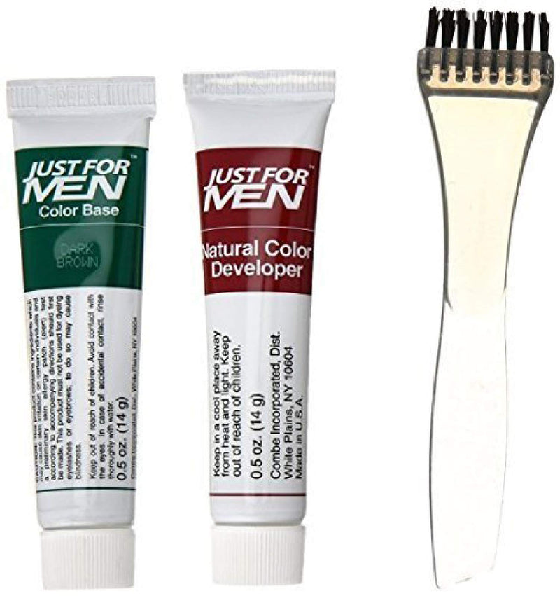 Just For Men Brush in Color Gel Formula Beard And Mustache Medium Brown Medium Brown - NewNest Australia