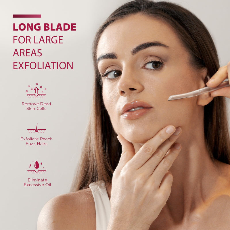 Dermaplane Shaver for Women's Face (Pack of 6) Professional Dermaplaning Tool for Downy Hair, Facial and Eyebrow Hair Removal, Gentle Skin Exfoliating Blade - NewNest Australia