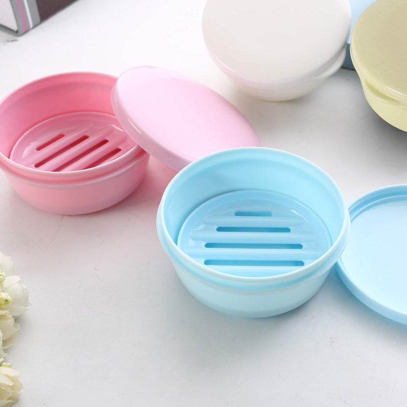 PUTING Round Seal Waterproof Soap Protectors Saver Dish Portable Soap Container Box Home Shower Outdoor Camping - NewNest Australia