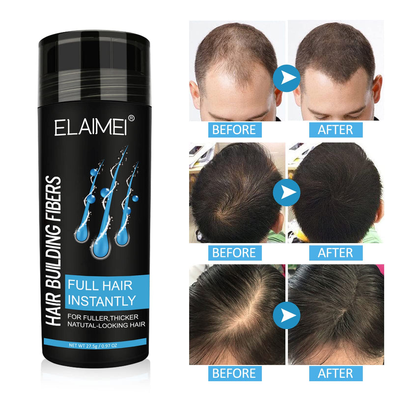 Hair Building Fibers, Professional Quality Fibre Hair Powder Spray Hair Fibres Dark Brown Hair Loss Concealer for Men and Women for Bald Spots & Thinning Hair (Dark Brown) - NewNest Australia