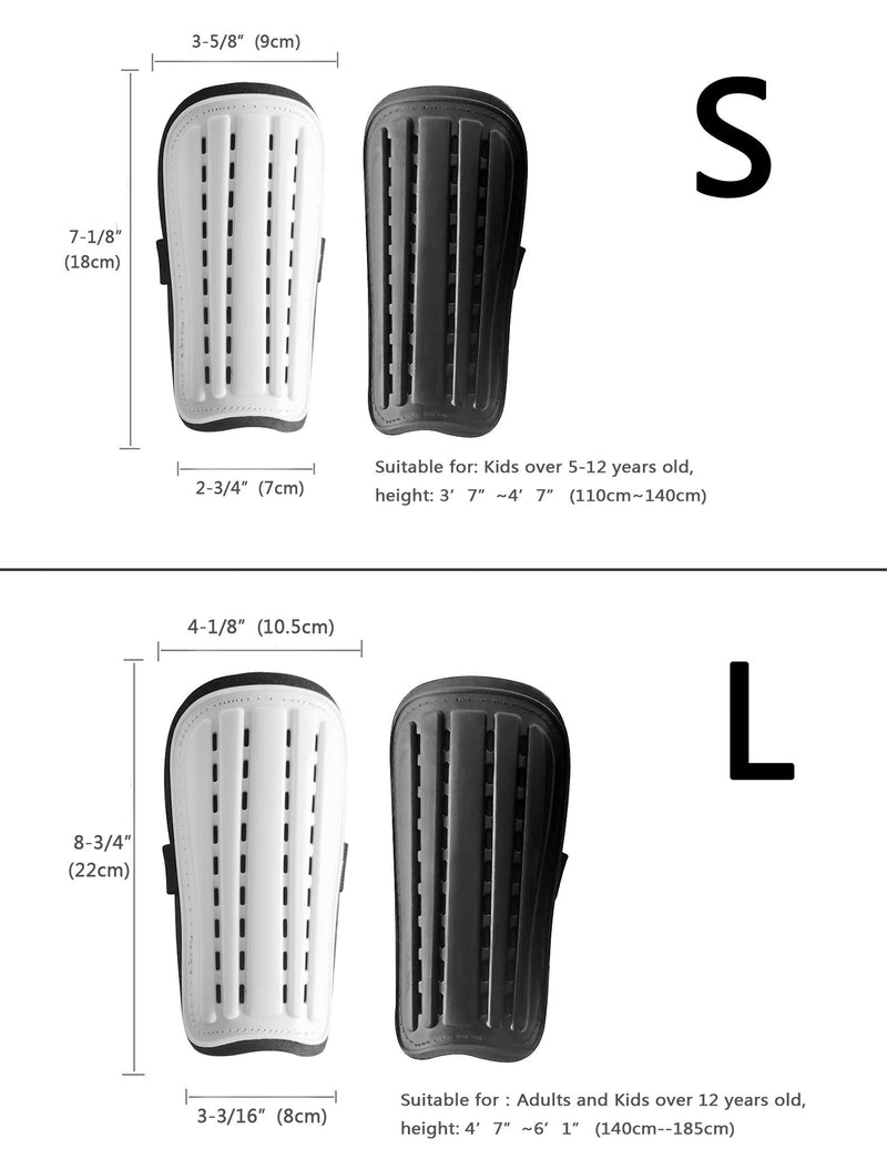 2 Pairs Soccer Shin Guards & 2 Pairs Soccer Socks for Adults and Teenagers, Protective Gear Soccer Equipment for Kids, Boys, Girls Large - NewNest Australia