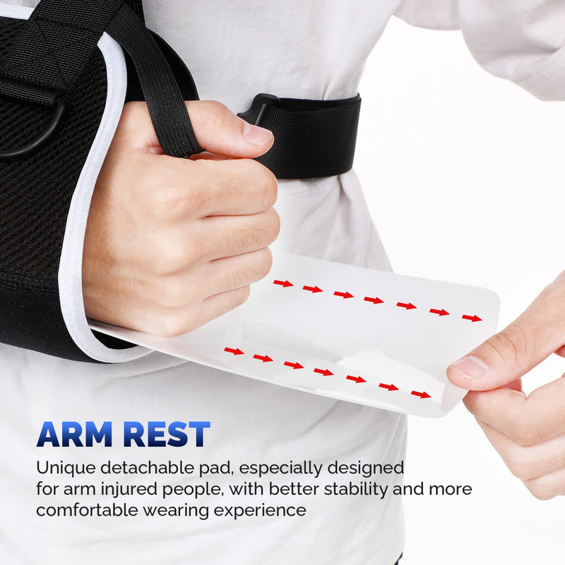 Healifty Arm Sling Shoulder Immobilizer Built- in Cartilage Plate Improved Rotator Cuff Support Brace Ergonomically Designed Sling for Arm Injury, Broken, Dislocated, Fracture, Strain As Shown - NewNest Australia