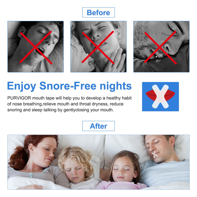 Sleep Strips, 120 Pcs Advanced Gentle Mouth Tape for Nose Breathing, Less Mouth Breathing, Anti Snoring Mouth Strips for Men Women, Stop Snoring Solution Device, Improved Nighttime Sleeping - NewNest Australia