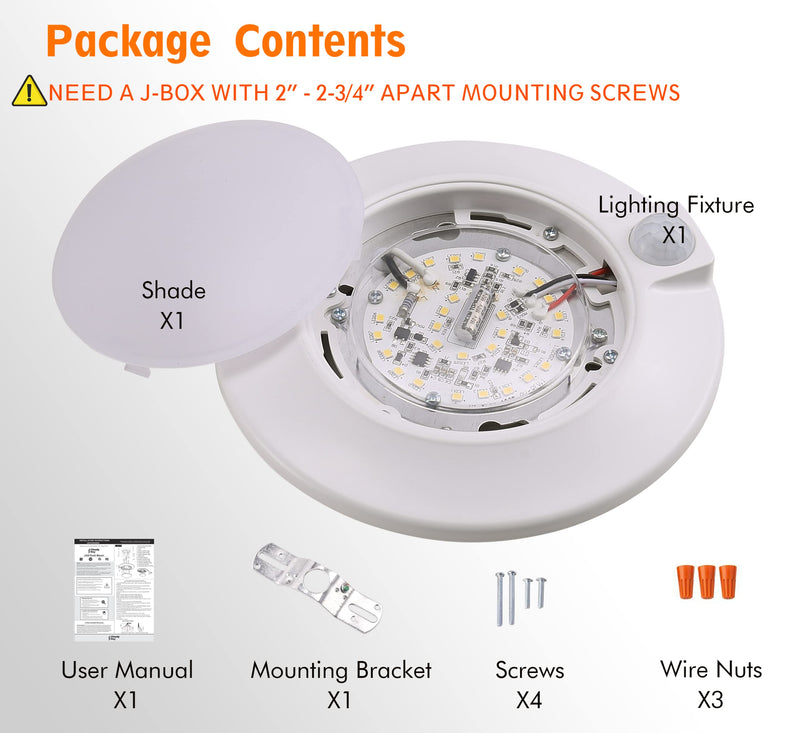 CLOUDY BAY Motion Sensor Ceiling Light, 120V CRI90 10W 5000K Bright Day Light,6.5 inch LED Flush Mount Round Lighting Fixture for Garage,Walk-in Closet,Attic,Pantry Wet Location White Finish 120v-5000k - NewNest Australia