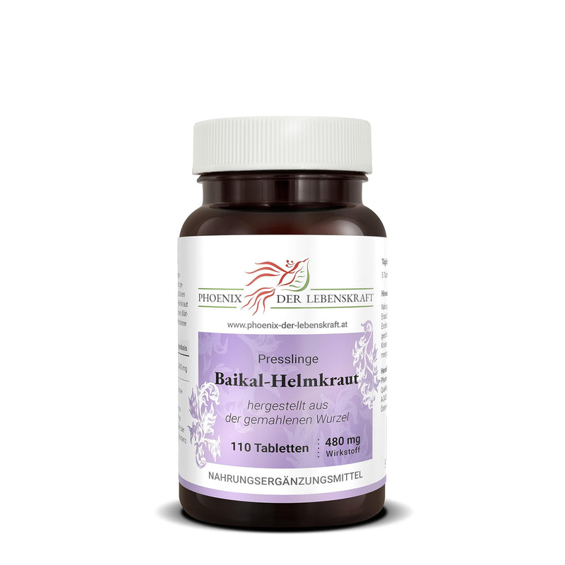 Baikal Skullcap Tablets Of 480 Mg Active Ingredient (Scutellaria Baicalensis), 110 Tablets, Premium Quality, Made In Austria, Tablets Instead Of Capsules, Vegan - NewNest Australia