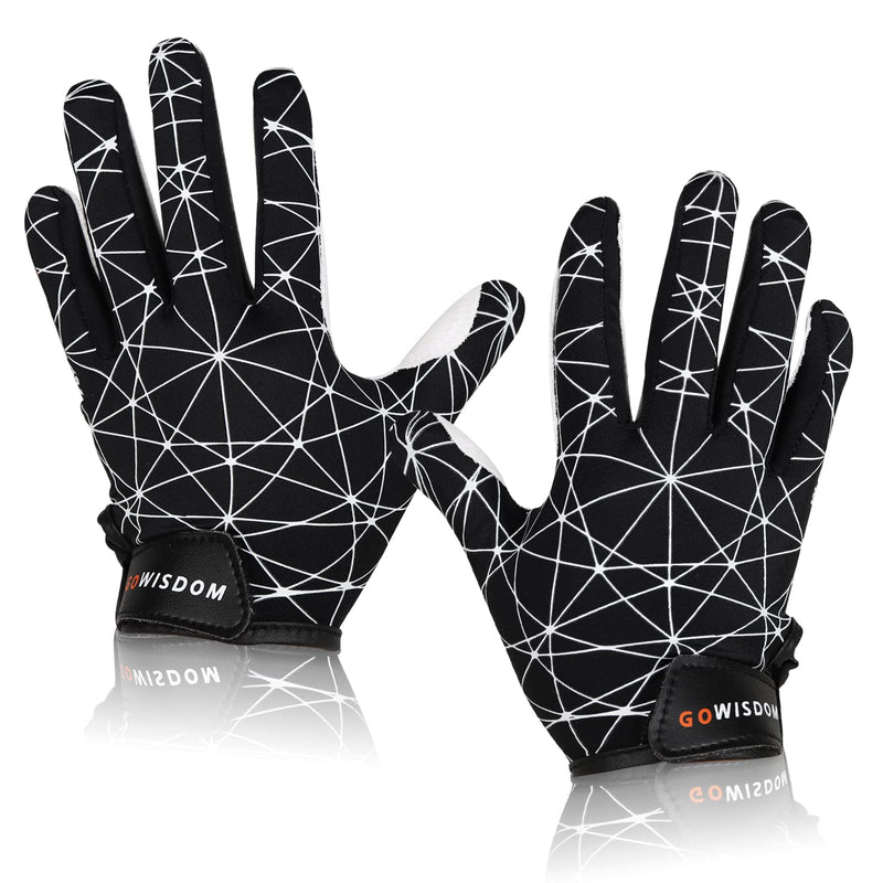 GOWISDOM Youth Football Gloves, High Silicone Grip Receiver Gloves for Kids, Youth Sports Football Gloves for Boys Girls M/L(6-6.5 inch) - NewNest Australia