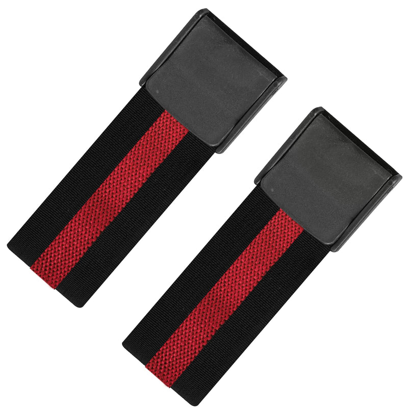 Occlusion Training Bands Blood Flow Restriction Exercise Quick Wraps Arms Leg Squats Durable Elastic Straps Heavy Duty Buckle Release Muscle Building Thigh Fitness Black / Red - NewNest Australia