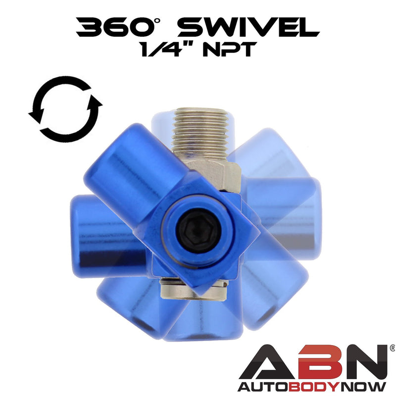 ABN 1/4in NPT 360 Degree Swivel Connector with Adjustable Tension Control to Stop Leaks – For Any Air Tool - NewNest Australia