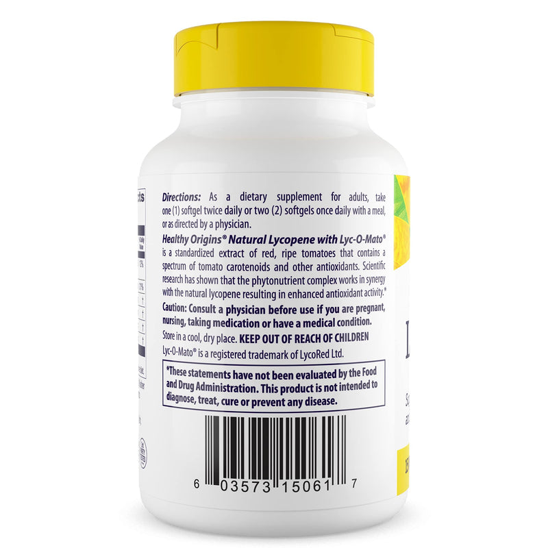 Healthy Origins LYC-O-Mato Lycopene 15 Mg, 60 Softgels 60 Count - NewNest Australia