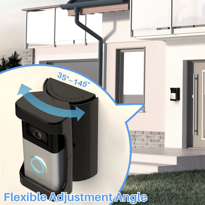 COOLWUFAN Adjustable (35 to 135 Degree) Doorbell Angle Mount, Anti-theft Video Doorbell Mount Compatible with Most Brand Video Doorbell, Easy to Install - NewNest Australia