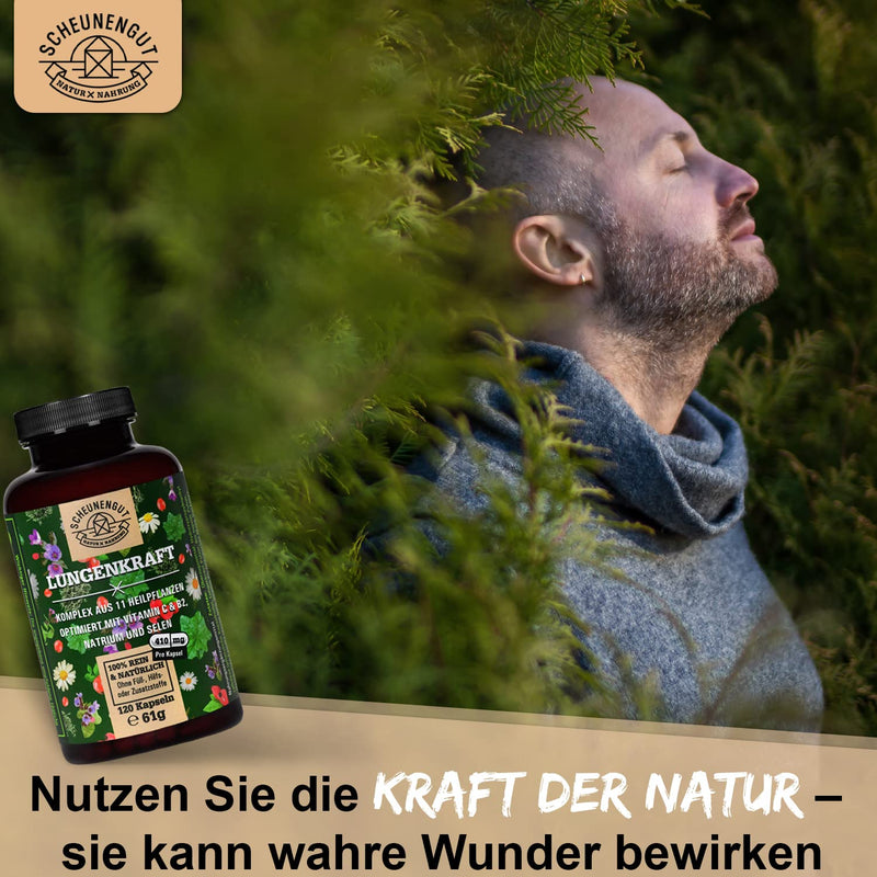 Lungenkraft Lungwort Capsules Strong - Important: Laboratory-Tested 14-Fold Complex With Lungwort, Ginger, Rose Hip, Icelandic Moss, Selenium, Sage And More I 120 Capsules I From De I Scheunengut - NewNest Australia