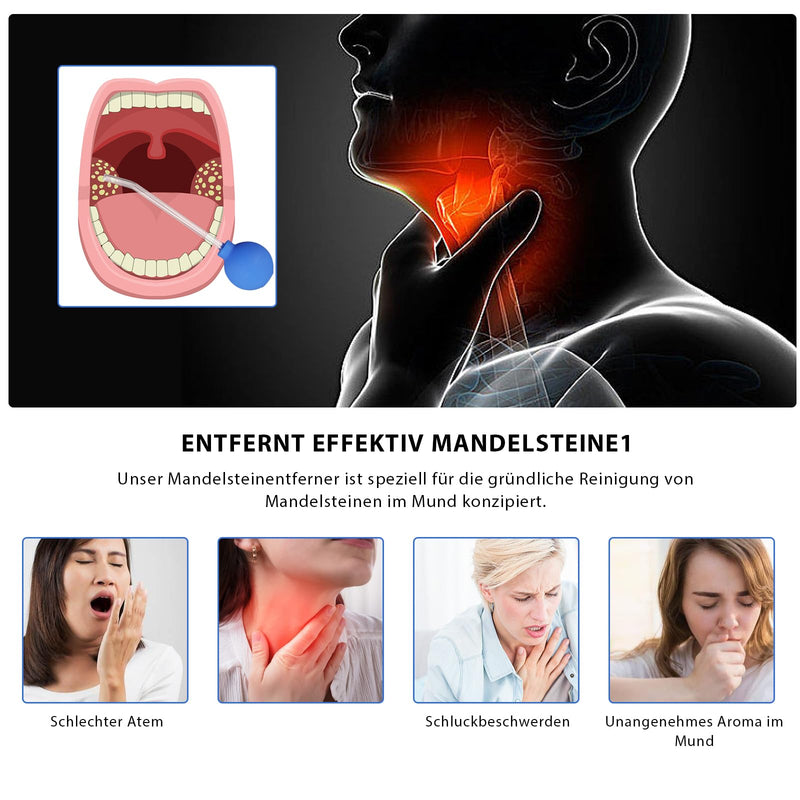 Tonsil Stone Removal Tool, Tonsilclin Tonsil Stone Cupping Glass, Tonsil Stone Remover with Cupping Head & Dental Mirror, Tonsil Stone Remover Tools Against Bad Breath, Oral Care, Fresh Breath - NewNest Australia