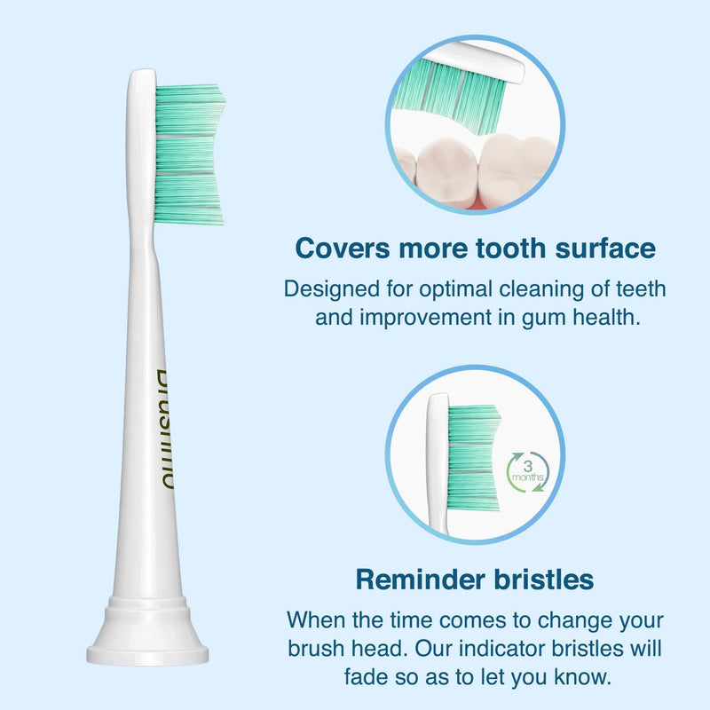 Brushmo Replacement Toothbrush Heads Compatible with Sonicare Electric Toothbrush 8 Pack - NewNest Australia