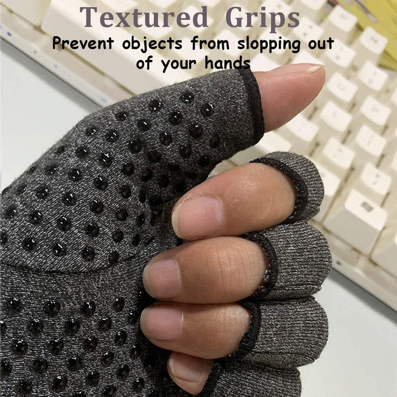 David Copper Compression Cotton Arthritis Gloves. Best Copper Infused Glove for Arthritis Hands, Arthritic Fingers, Carpal Tunnel, Computer Typing, Hand Support. Fingerless for Women and Men (Small) Small (1 Pair) - NewNest Australia