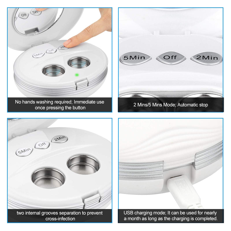 Blumway Ultrasonic Contact Lens Cleaner With Usb Charger - Small And Portable - For The Removable Of Deposits And Residues - Soft Lens Hard Lens Contact Lens Color Lens Rgp Lens And Ok Lens. - NewNest Australia
