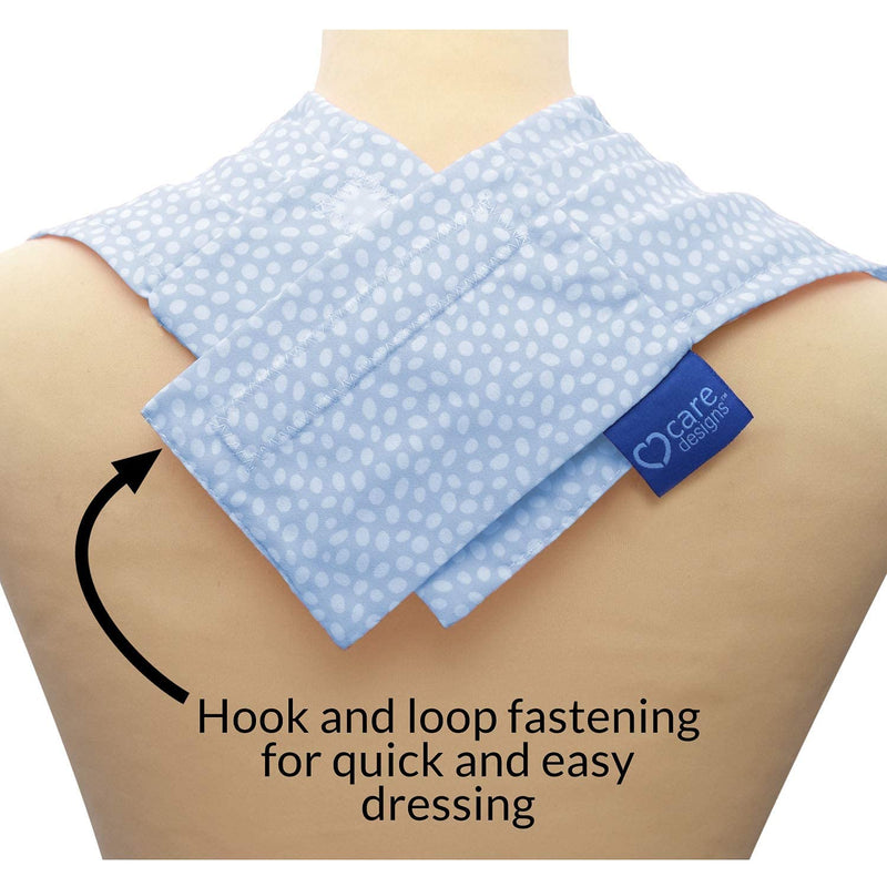 Care Designs Pashmina Scarf Style Adult Bib Clothing Protector, Stylish & Dignified, Unisex, Waterproof, Washable, Machine Wash, Special Needs (Blue Dot) Blue Dot - NewNest Australia
