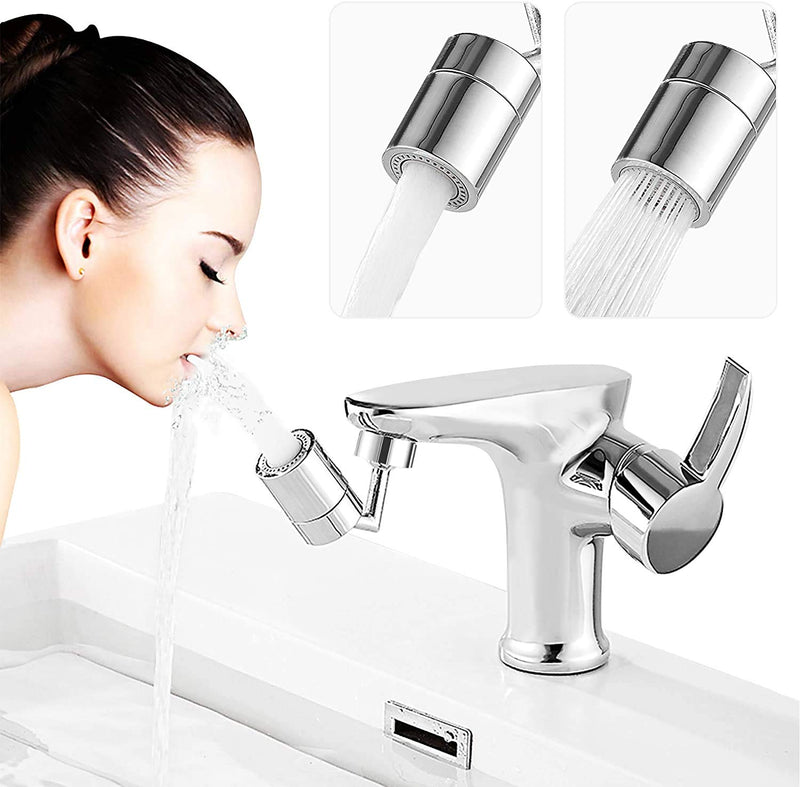 Universal Faucet Aerator, 720 Degree Big Angle Swivel Aerator Dual Water Flow Modes, Kitchen Faucet Aerator, Tap Aerator Sprayer Attachment for Bathroom - NewNest Australia