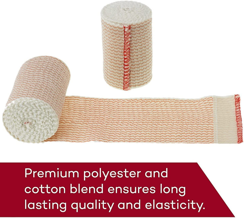 Dealmed 3" Elastic Bandage Wrap with Self-Closure – 10 Elastic Bandages, 5 Yards Stretched Compression Bandage Wrap, Wound Care Product for First Aid Kit and Medical Facilities Pack of 10 - NewNest Australia