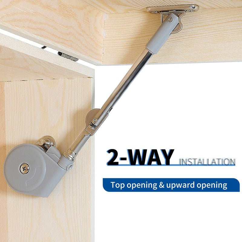 RUYUFE Lid Stay 105 Degree Open with Soft Close, Lid Support for Toy Box and Upward Top-Opening Flap Doors, Easy to Install 1 pc lid hinge - NewNest Australia