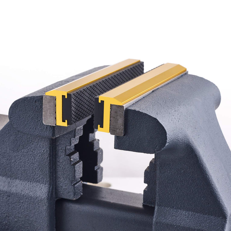 TRISENSE 6" Vise Jaws with Strong Magnetic, Universal Soft Vice Jaws Pads Covers, Multi-Purpose Protector for Any Metal Vice,2 pcs,Golden 6 inch Golden - NewNest Australia