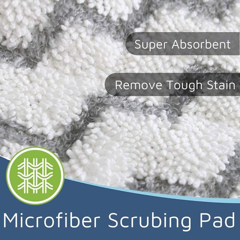 Flammi Steam Scrub Mop Pad Heavy Duty Fit Shark Steam Pocket Mop S3501 S3601 S2901 S2902 S3550 S3801 S3901 SE450 S3601D S3901D for All Hard Floors 2 Gray - NewNest Australia