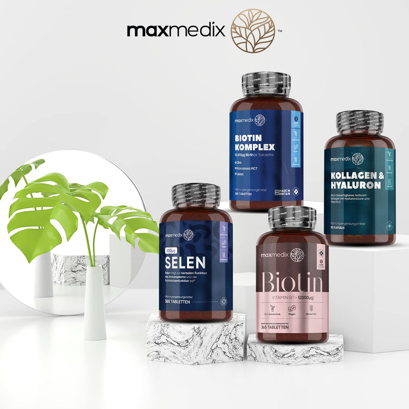 Selenium 200 Œºg High Dose - Selenium Methionine - 365 Vegan Tablets For Thyroid, Immune System, Protection Against Oxidative Stress, Hair & Nails (Efsa) - Pure Selenium For 1 Year Supply Of Maxmedix - NewNest Australia