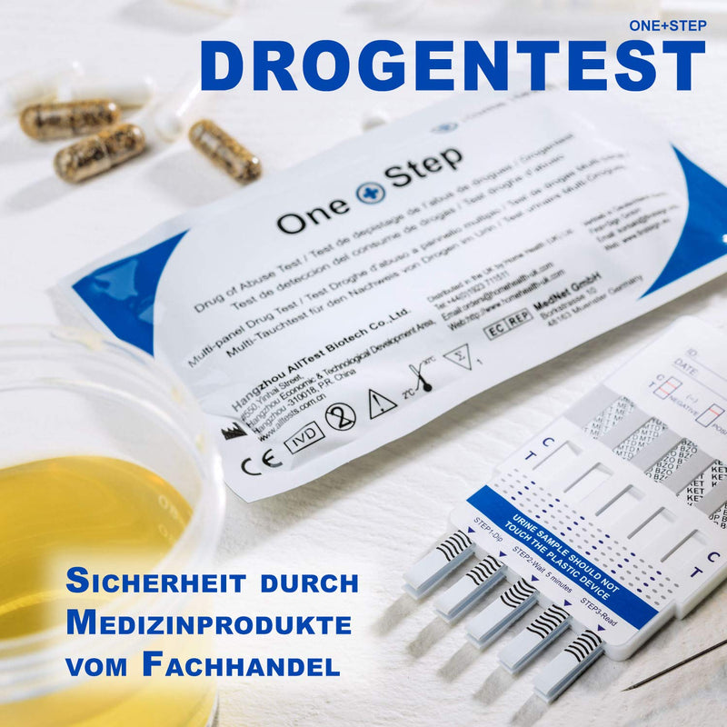 5 x One+Step Multi Drug Test - Determine 5 types of drugs with one test - NewNest Australia