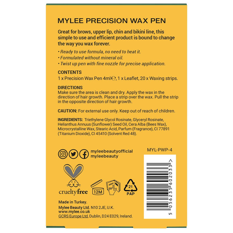 Mylee Precision Wax Pen – Ready to Use, Quick & Easy Home Hair Removal Kit with Strips for Lip & Facial Waxing, No Parabens, No Mess, Define, Fix & Shape Eyebrows, Ideal for Touch Ups - NewNest Australia