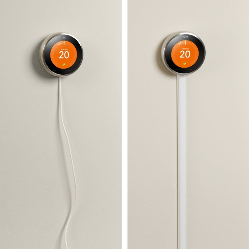 D-Line Small Cord Cover | Decorative Cable Raceway | White | 39 Inch Length | Hinged One-Piece, Half-Round Design | Paintable | Self Adhesive Wire Hider - NewNest Australia