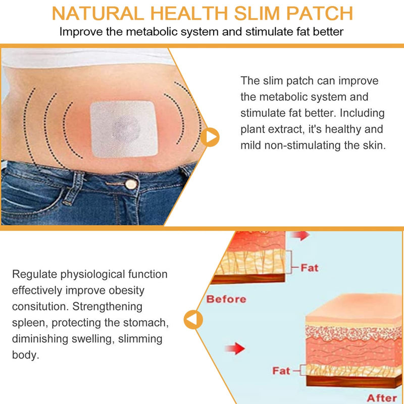 Fat Burning Slimming Patch, Weight Loss Sticker, Natural Vegetable Navel Sticker, Body Weight Shaping Patch For Belly Fat, Natural Treatment, Quick Weight Loss (100 Pieces/Bag) - NewNest Australia