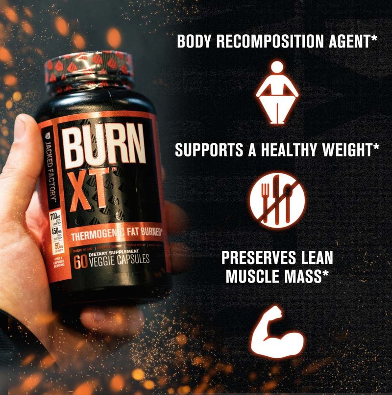Burn-XT Thermogenic Fat Burner - Weight Loss Supplement, Appetite Suppressant, & Energy Booster - Premium Fat Burning Acetyl L-Carnitine, Green Tea Extract, & More - 60 Natural Veggie Diet Pills 60 Count (Pack of 1) - NewNest Australia