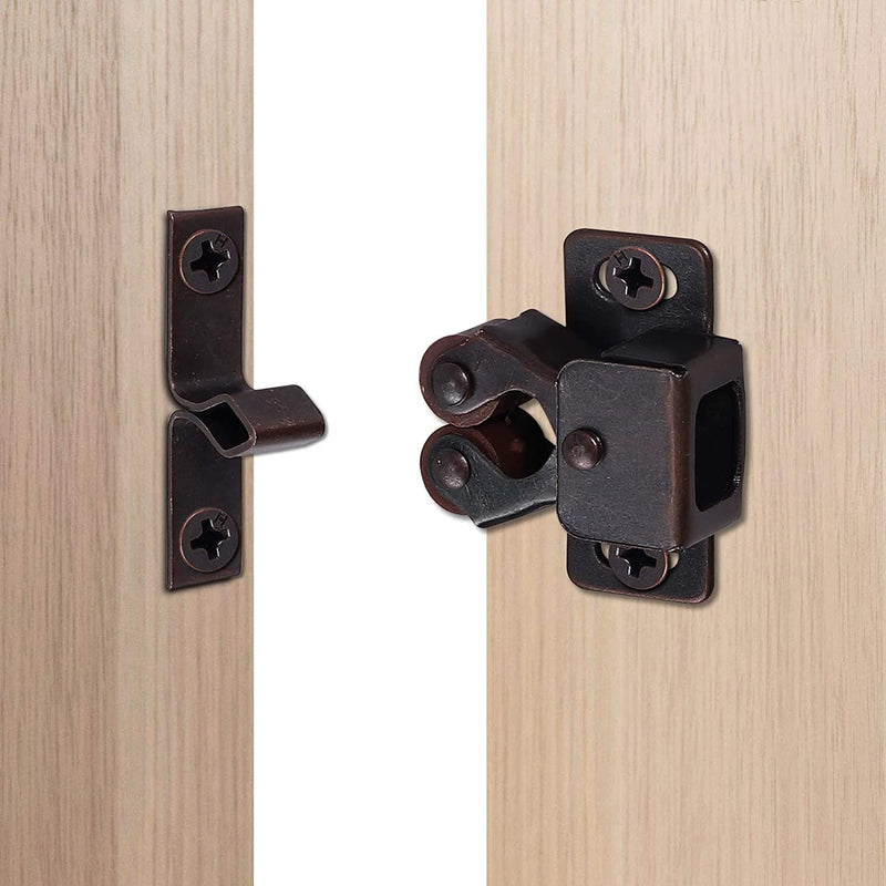 XMHF Ball Roller Catch Double Roller Catch Copper Tone Catch Door Latch with Installation Screws for Cabinet Drawer Closet 20 Pcs - NewNest Australia