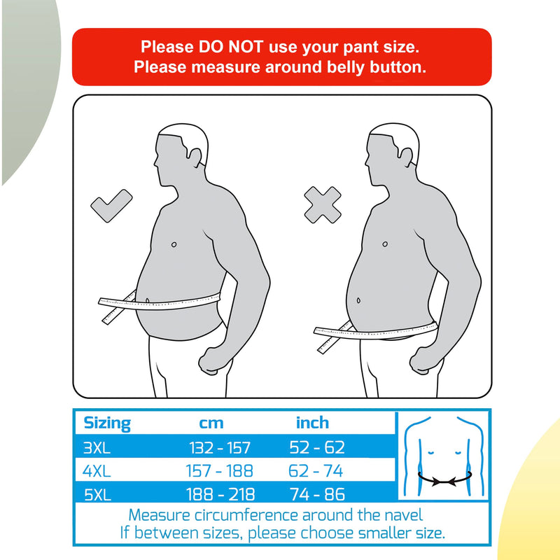 BraceUP Plus Size Back Brace for Women and Men - 3XL to 5XL Extra Large Lower Back Support with Straps and Compression, Plus Size Abdominal Brace (3XL) 3XL (132-157 cm) - NewNest Australia