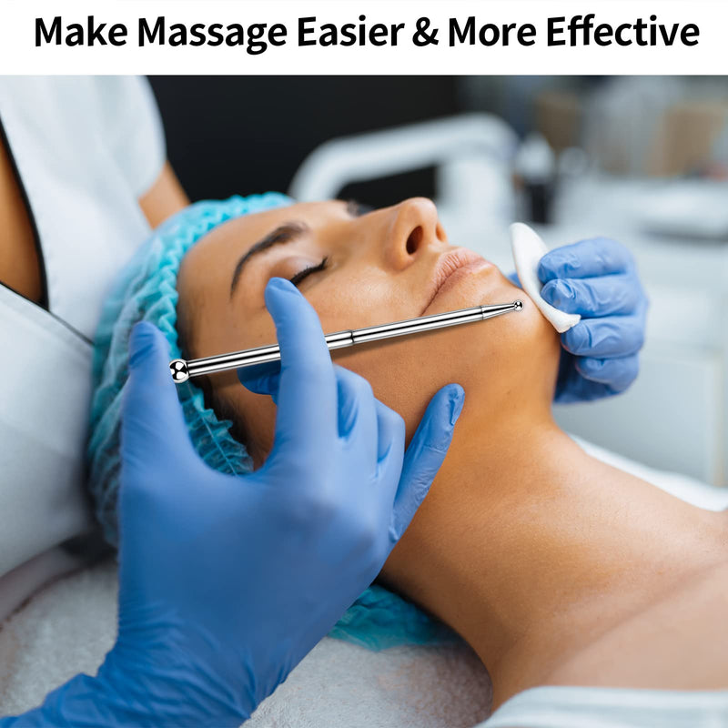 Acupuncture Pen Retractable Stainless Steel Massage Pen Facial Reflexology Tools Trigger Point Massager Tool for Whole Body Massage, Meridian-Dredge with English Instruction & Storage Bag stainless steel acupuncture pen - NewNest Australia