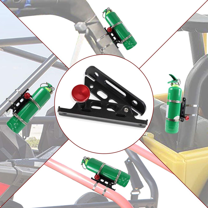 Sulokiy Quick Release Universal Adjustable Fire Extinguisher Mount bracket roll bar extinguisher mount Fit For Jeep Wrangler UTV Polaris RZR Ranger Can-Am Maverick ATV - NewNest Australia