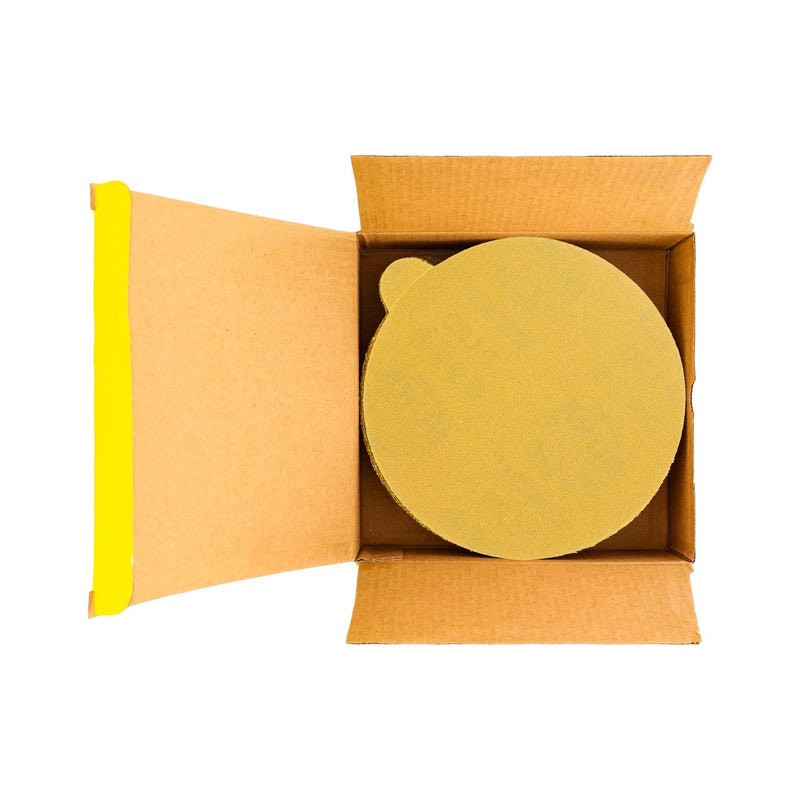 Dura-Gold Premium 6" Gold PSA Sanding Discs - 120 Grit (Box of 50) - Self Adhesive Stickyback Sandpaper for DA Sander, Finishing Coarse-Cut Abrasive - Sand Automotive Car Paint Woodworking Wood Metal 120-Grit - NewNest Australia