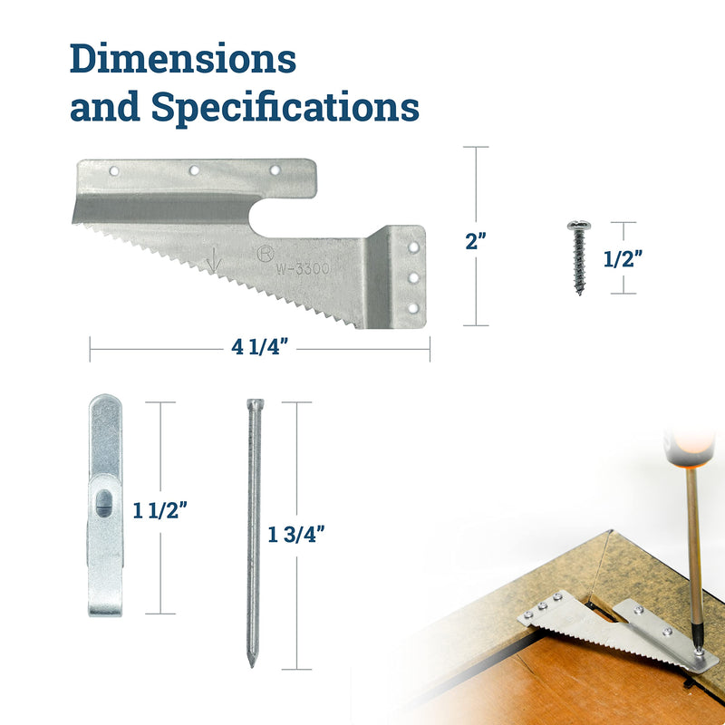 Wall Buddies Large Wall Hanger for Wood Picture Frames - Supports 60 lbs - 5 Pack - Includes Wall Hooks, Nails and Screws - NewNest Australia