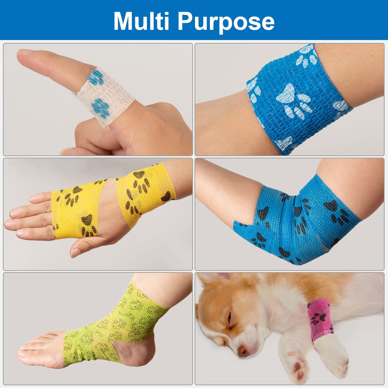 6 Rolls Of Self-Adhesive Bandage Dog Vet Wrap Pet Self-Adhesive Bandage 5 Cm X 4.5 M Cohesive Bandages Cohesive Bandage Elastic Bandage Fixation Bandage For Cat Dog Horse Fingers - NewNest Australia