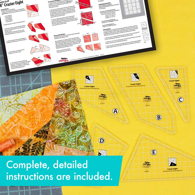 Creative Grids Crazier Eights Template 5pc Set - CGRMT7 - NewNest Australia