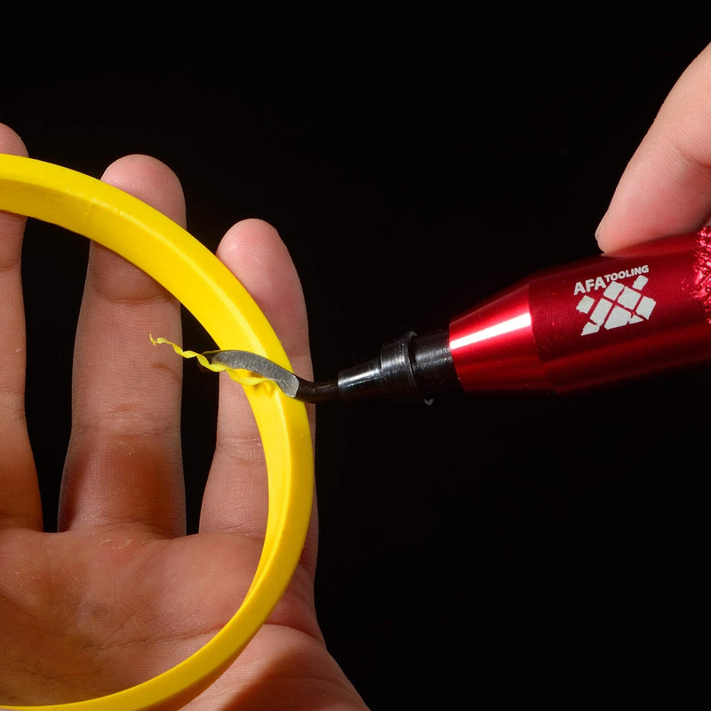 AFA Tooling - Deburring Tool Kit with 16 HSS Blades (5 BS1010, 5 BS3010, 5BS1018) for Multi Use Application | Edge Burr Removal for Copper Pipes, 3D Printing Plastics, Resin Art, and Metal Work Tool + 15blades - NewNest Australia