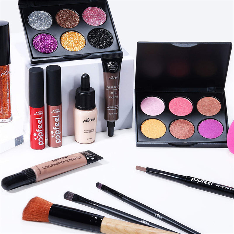 HoJoor Multi-purpose Makeup Kit All-in-One Makeup Gift Set Colours Mix Eyeshadow Concealer Lip Gloss Pressed Powder and Powder Blusher Cosmetic Makeup Palette Set Kit #083 #9 - NewNest Australia